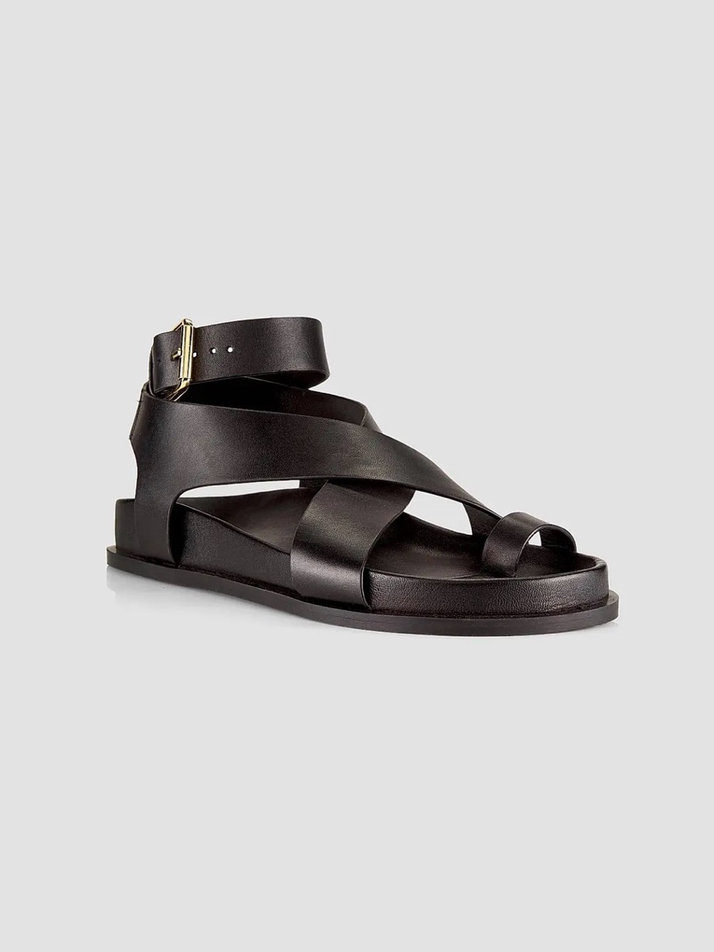 A.Emery Jalen Leather Ankle-Wrap Sandal